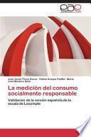 Libro de La Medicion Del Consumo Socialmente Responsable
