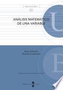 Libro de Análisis Matemático De Una Variable