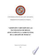 Libro de Adoption And Diffusion Of Irrigation Technologies: Application On The Agriculture Of Murcia