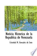 Libro de Noticia Historica De La Republica De Venezuela