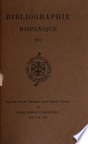 Libro de Bibliographie Hispanique