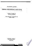 Libro de Obras Escogidas, 1970 1973