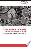 Libro de El Teatro Breve De Tomás Luceño