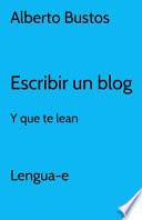 Libro de Escribir Un Blog