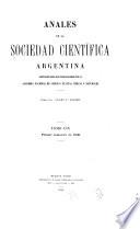 Libro de Anales De La Sociedad Científica Argentina