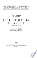 Libro de Boletín De Dialectología Española