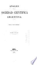 Libro de Anales De La Sociedad Científica Argentina