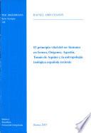 Libro de El Principio Vital Del Ser Humano En Ireneo, Orígenes, Agustín, Tomás De Aquino Y La Antropología Teológica Española Reciente