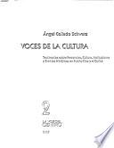 Libro de Voces De La Cultura
