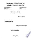 Libro de Seminario Sobre Población, Desarrollo Y Medio Ambiente