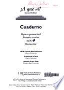 Libro de Workbook/lab Manual (with Answer Key) For A Que Si!, 2nd