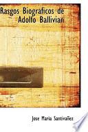 Libro de Rasgos Biograficos De Adolfo Ballivian