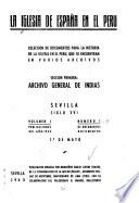 Libro de La Iglesia De España En El Perú