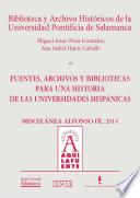 Libro de Biblioteca Y Archivo Históricos De La Universidad Pontificia De Salamanca