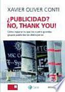 Libro de ¿publicidad? No, Thank You