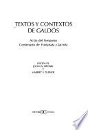 Libro de Textos Y Contextos De Galdós
