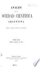 Libro de Anales De La Sociedad Científica Argentina