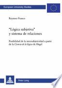 Libro de Lógica Subjetiva Y Sistema De Relaciones