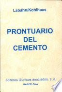 Libro de Prontuario Del Cemento