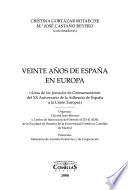 Libro de Veinte Años De España En Europa