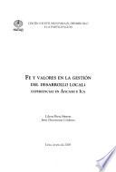 Libro de Fe Y Valores En La Gestión Del Desarrollo Local