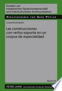 Libro de Las Construcciones Con Verbo Soporte En Un Corpus De Especialidad