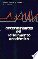 Libro de Determinantes Del Rendimiento Académico