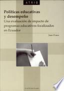 Libro de Políticas Educativas Y Desempeño