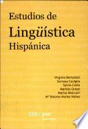 Libro de Estudios De Lingüística Hispánica