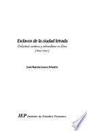 Libro de Esclavos De La Ciudad Letrada
