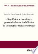 Libro de Lingüística Y Cuestiones Gramaticales En La Didáctica De Las Lenguas Iberorrománicas