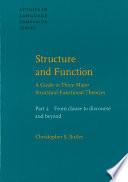 Libro de Structure And Function: From Clause To Discourse And Beyond