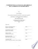 Libro de Key Components In The Development Of Management In Puerto Rico