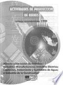 Libro de Actividades De Producción De Bienes : Censos Económicos, 1999