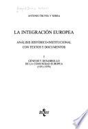 Libro de La Integración Europea