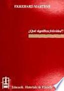 Libro de ¿qué Significa Felicidad?