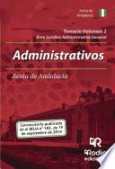 Libro de Temario Volumen 2. Administrativos De La Junta De Andalucía. Jurídico Administrativa General
