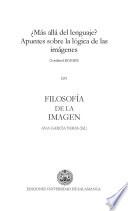 Libro de «¿más Allá Del Lenguaje? Apuntes Sobre La Lógica De Las Imágenes»
