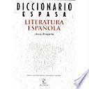 Libro de Diccionario Espasa Literatura Española