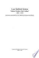 Libro de Luis Sablich Solera