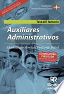 Libro de Auxiliares Administrativos. Osakidetza Servicio Vasco De Salud. Test Del Temario
