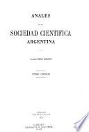 Libro de Anales De La Sociedad Científica Argentina