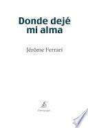 Libro de Donde Dejé Mi Alma