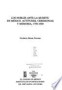 Libro de Los Nobles Ante La Muerte En México