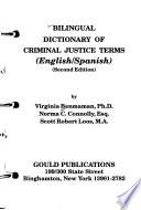 Libro de Bilingual Dictionary Of Criminal Justice Terms (english/spanish)
