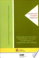 Libro de Temas Relevantes De La Matemática Actual