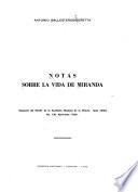 Libro de Notas Sobre La Vida De Miranda