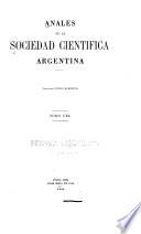 Libro de Anales De La Sociedad Científica Argentina