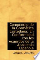 Libro de Compendio De La Gramatica Castellana