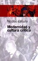 Libro de Modernidad Y Cultura Crítica